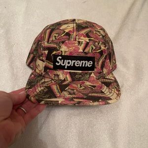 Supreme Men's Purple Supreme x Liberty Art Fabrics Camp Cap